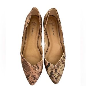 Time and Tru Faux Snake Skin Flats